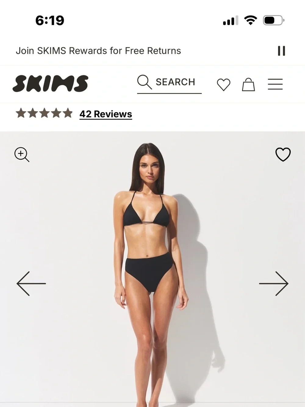 SKIMS Black High-Cut Bottoms cheeky bottom